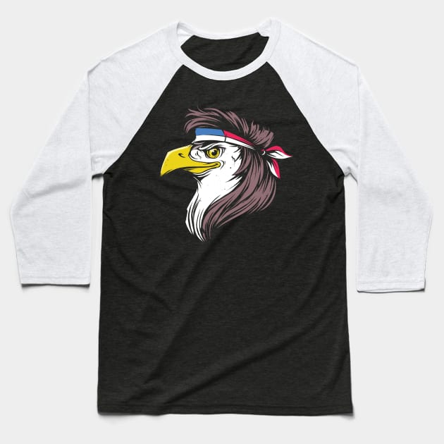 American Mullet Baseball T-Shirt by Cosmo Gazoo